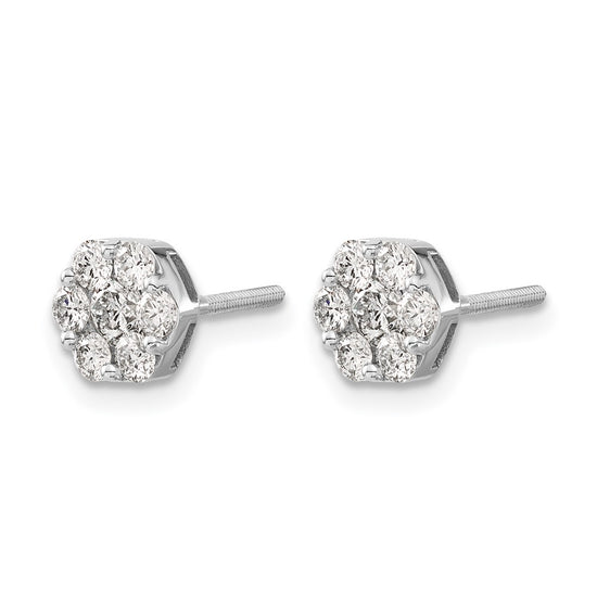 Diamond Cluster Post Earrings