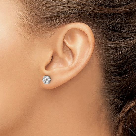 Diamond Cluster Post Earrings