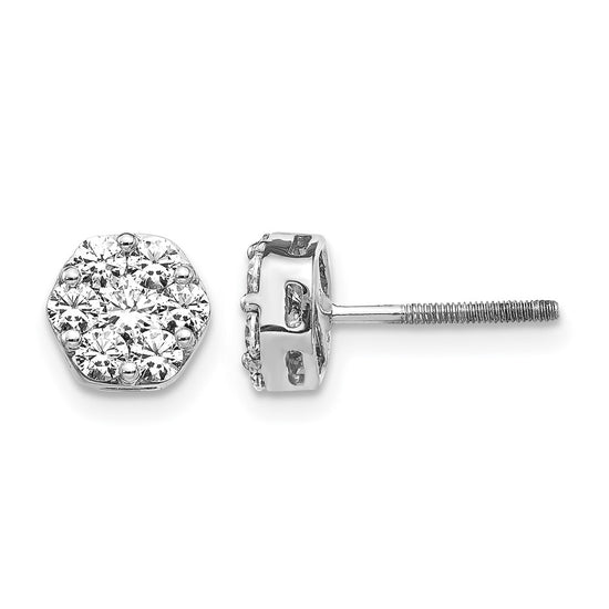 Diamond Cluster Post Earrings