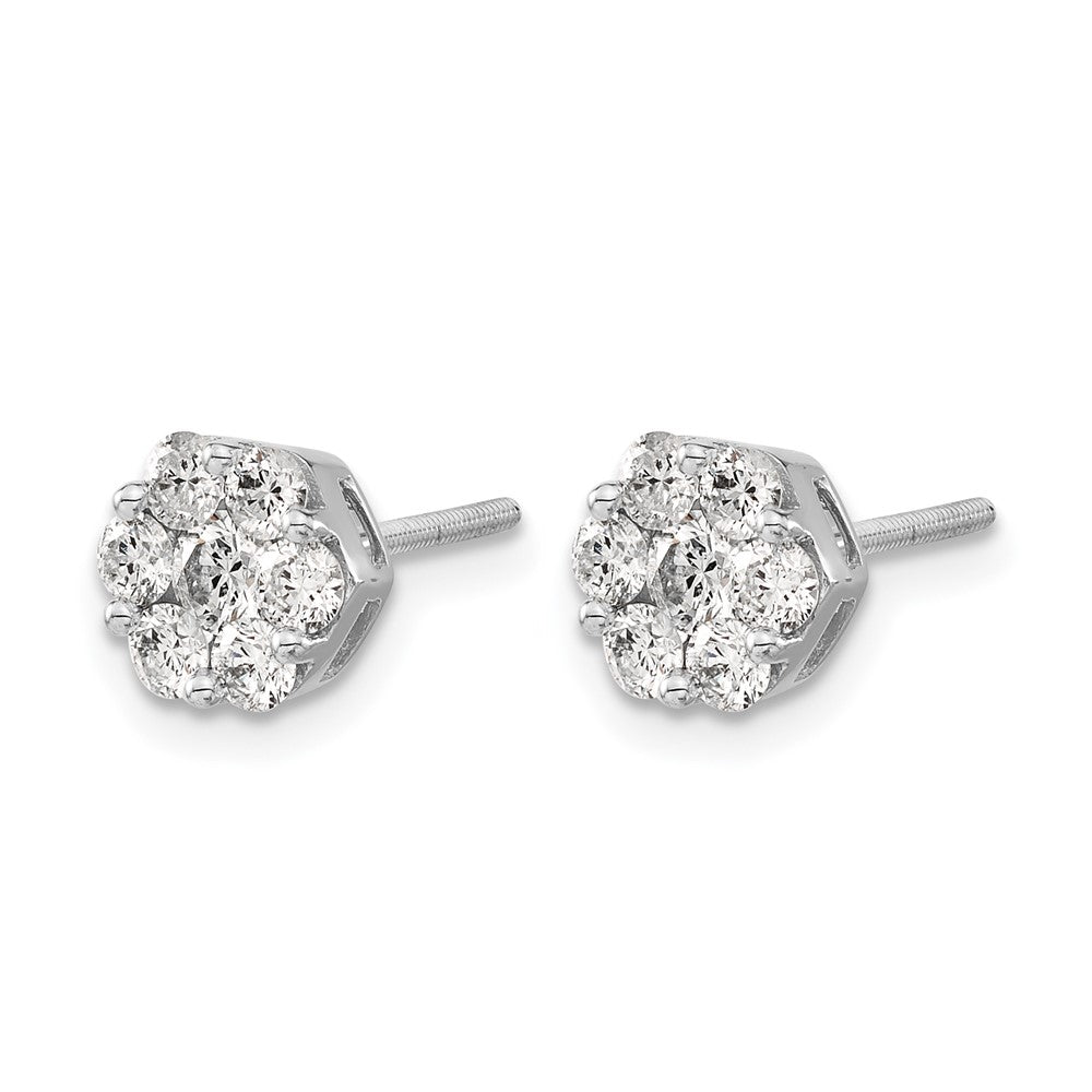 Diamond Cluster Post Earrings