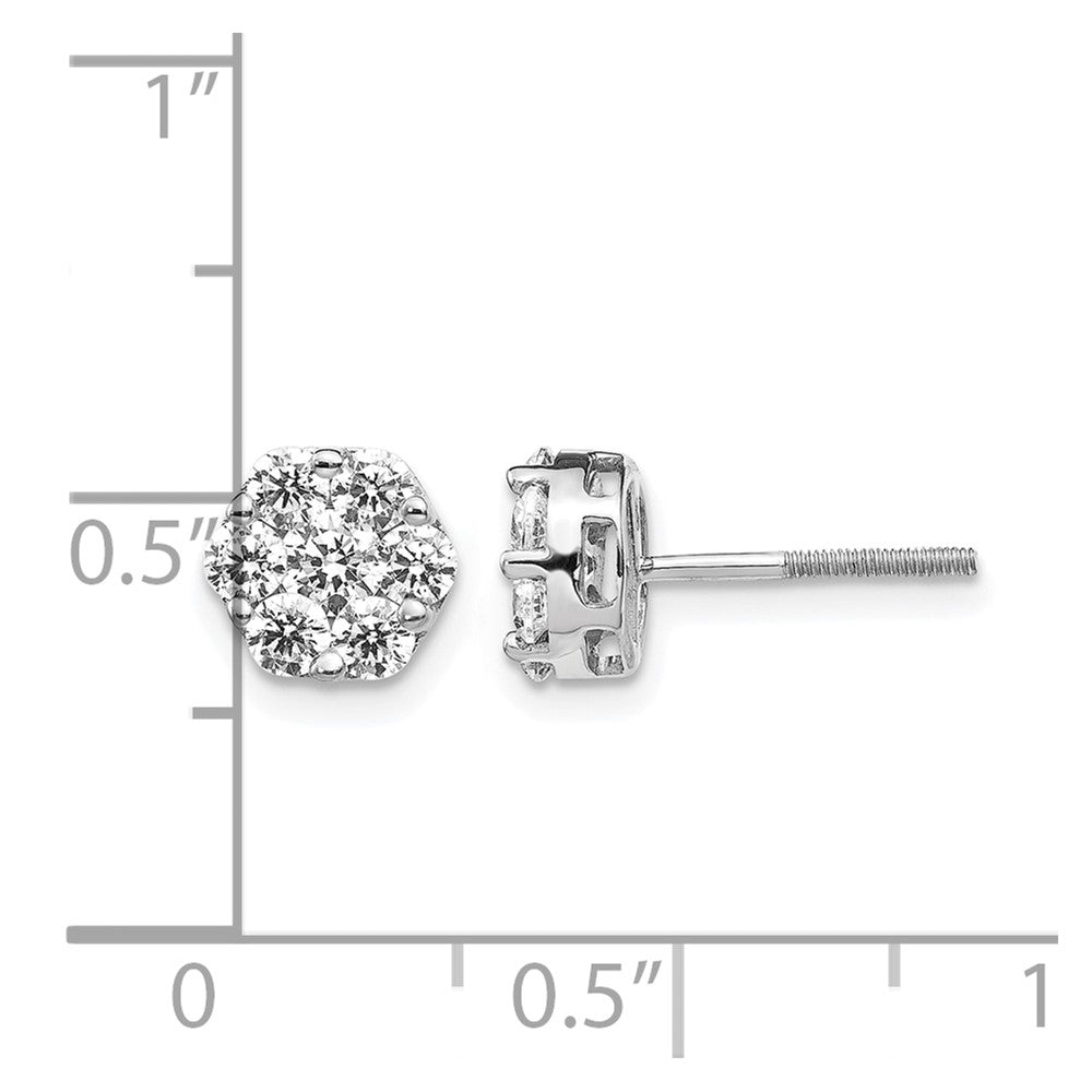 Diamond Cluster Post Earrings