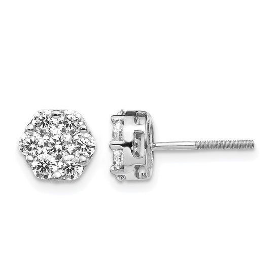 Diamond Cluster Post Earrings