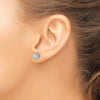 14k White Gold 5/8 carat Diamond Halo Cluster Post Earrings