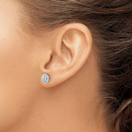 Diamond Cluster Post Earrings