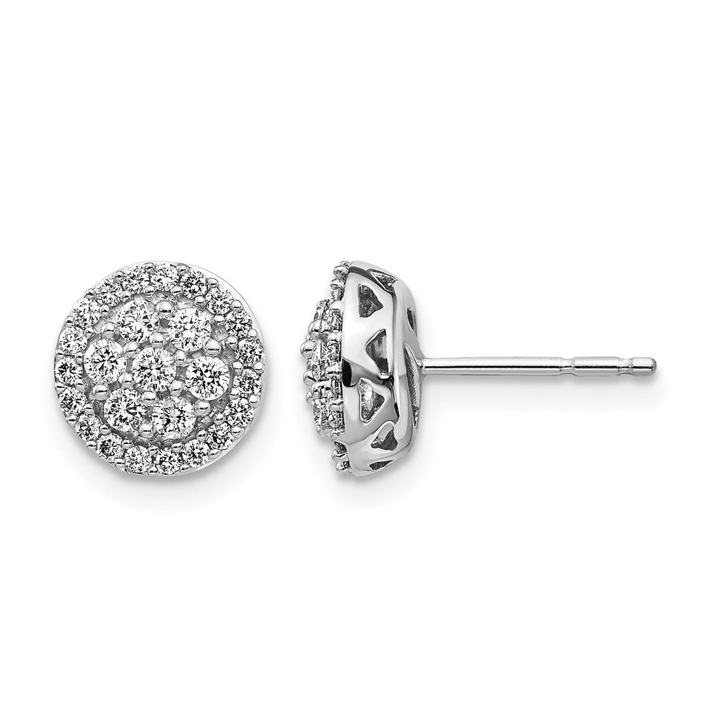 Diamond Cluster Post Earrings