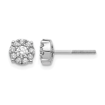 Diamond Cluster Post Earrings