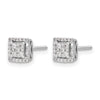 Diamond Square Screw Back Post Earrings