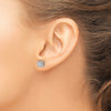 Diamond Square Screw Back Post Earrings