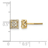 Diamond Square Screw Back Post Earrings