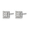 Diamond Square Screw Back Post Earrings