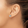 Diamond Square Screw Back Post Earrings