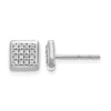 Gold Diamond Square Post Earrings