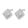 Gold Diamond Post Earrings