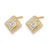 Gold Diamond Post Earrings