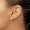 Gold Diamond Post Earrings