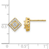 Gold Diamond Post Earrings