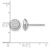 14k White Gold 1/5 carat Diamond Cluster Post Earrings