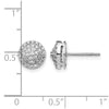 14k White Gold 1/2 carat Diamond Round Cluster Post Earrings