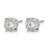 14k White Gold 1/2 carat Diamond Cluster Post Earrings