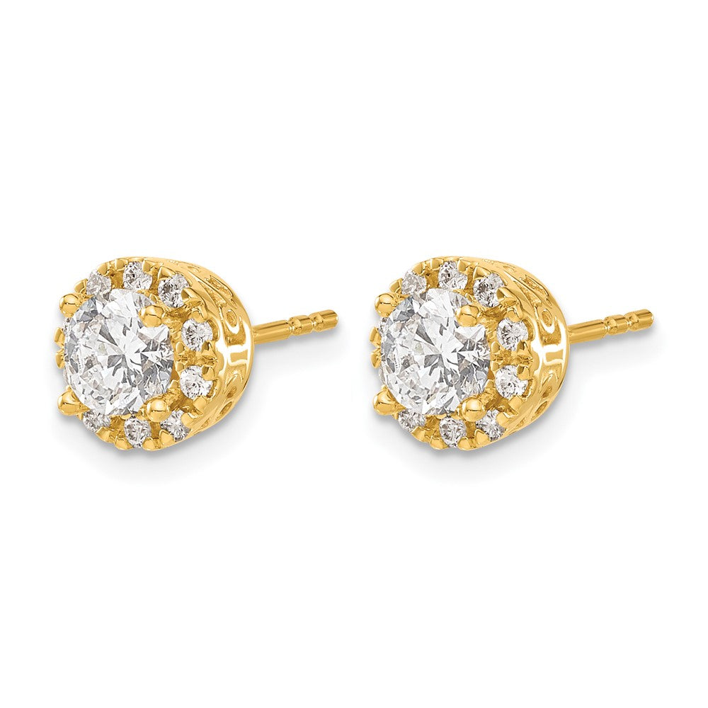 Diamond Semi-Mount Stud Earrings