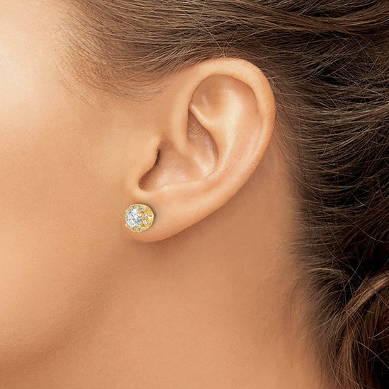Diamond Semi-Mount Stud Earrings