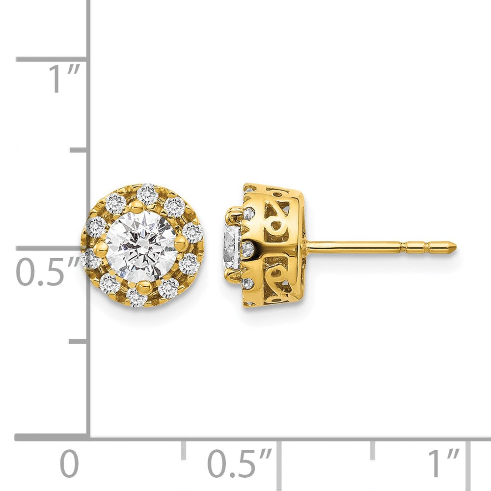 Diamond Semi-Mount Stud Earrings
