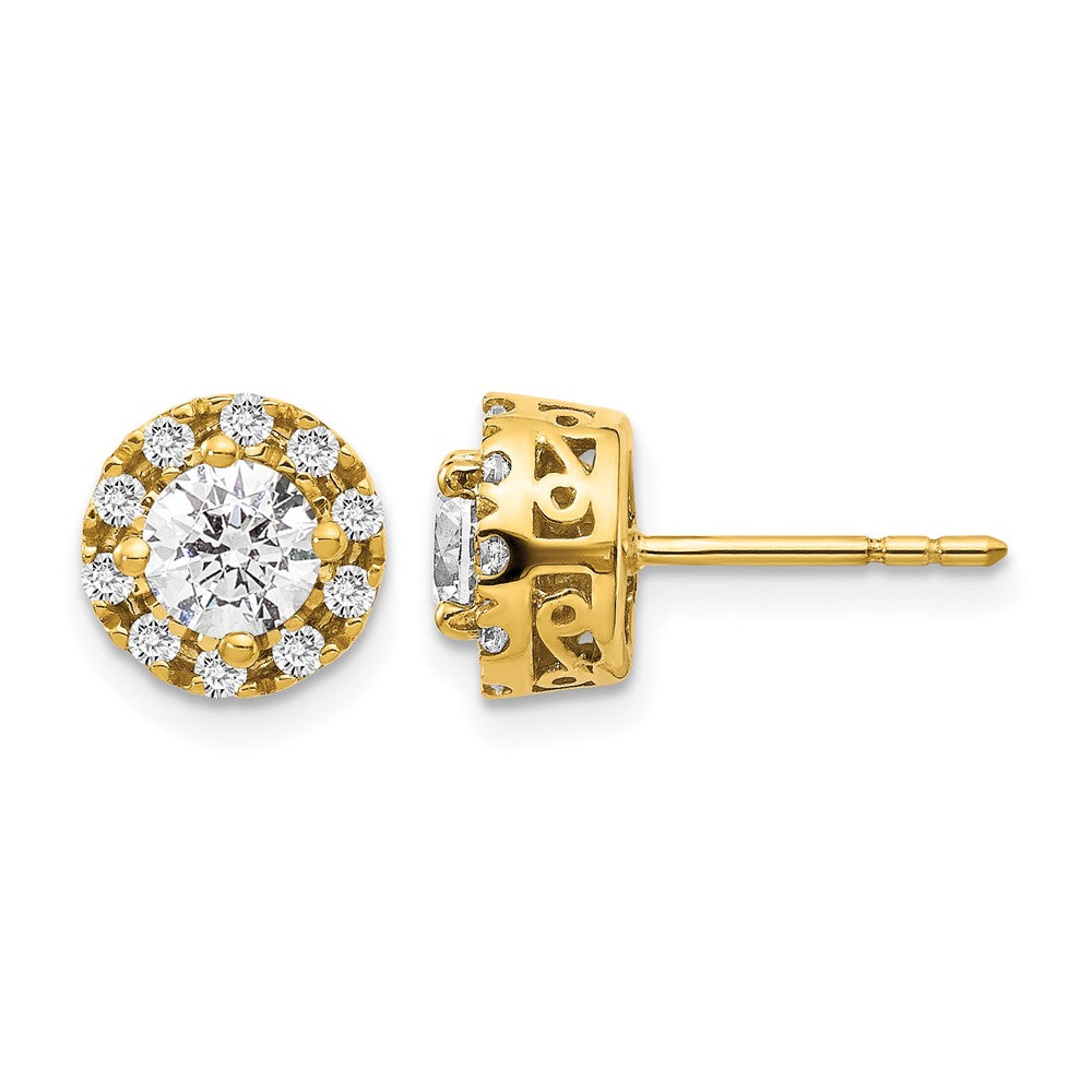 Diamond Semi-Mount Stud Earrings