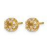 Diamond Semi-Mount Stud Earrings