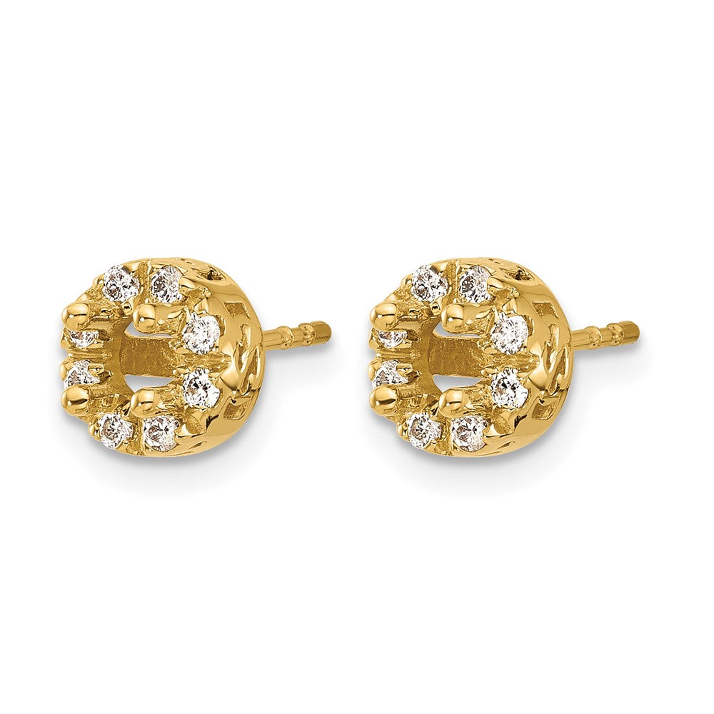 Diamond Semi-Mount Stud Earrings