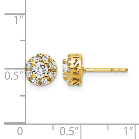 Diamond Semi-Mount Stud Earrings