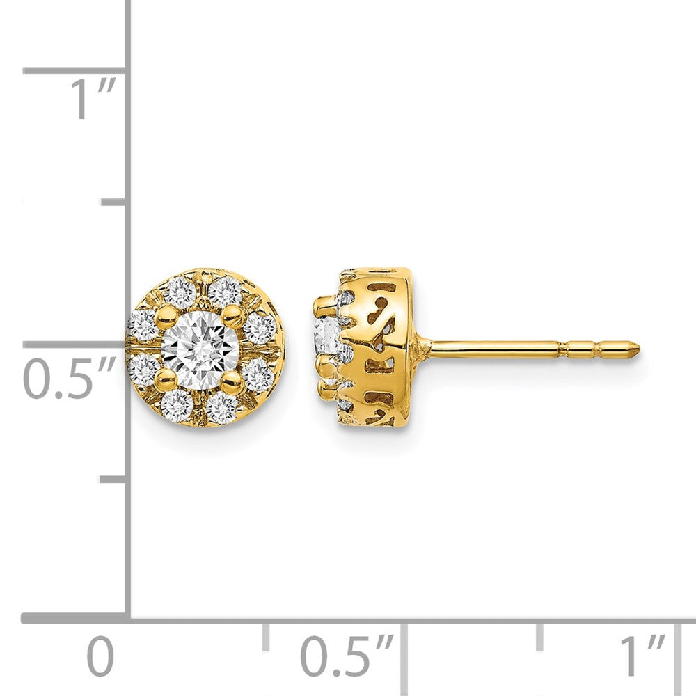 Diamond Semi-Mount Stud Earrings