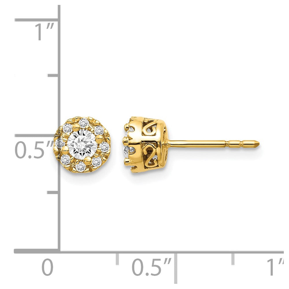 Diamond Semi-Mount Stud Earrings