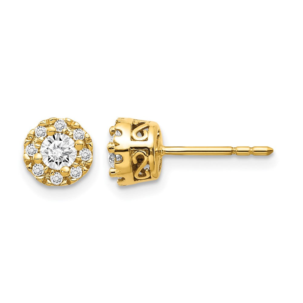 Diamond Semi-Mount Stud Earrings