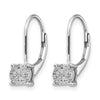 Diamond Cluster Leverback Earrings
