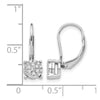 Diamond Cluster Leverback Earrings