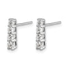 14k White Gold 4-stone 1/2 carat Diamond Post Earrings
