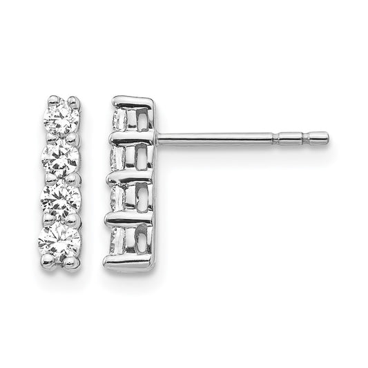 4-Stone Diamond Post Earrings