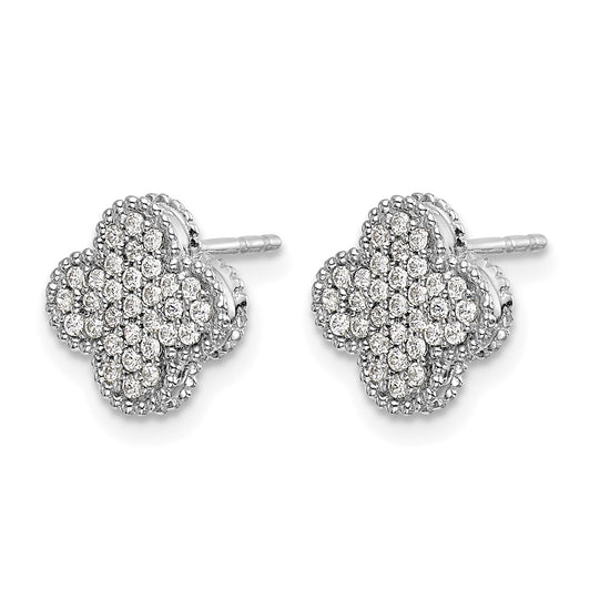 Diamond Quatrefoil Post Earrings