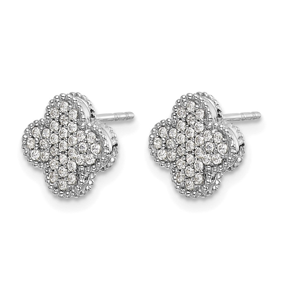 Diamond Quatrefoil Post Earrings