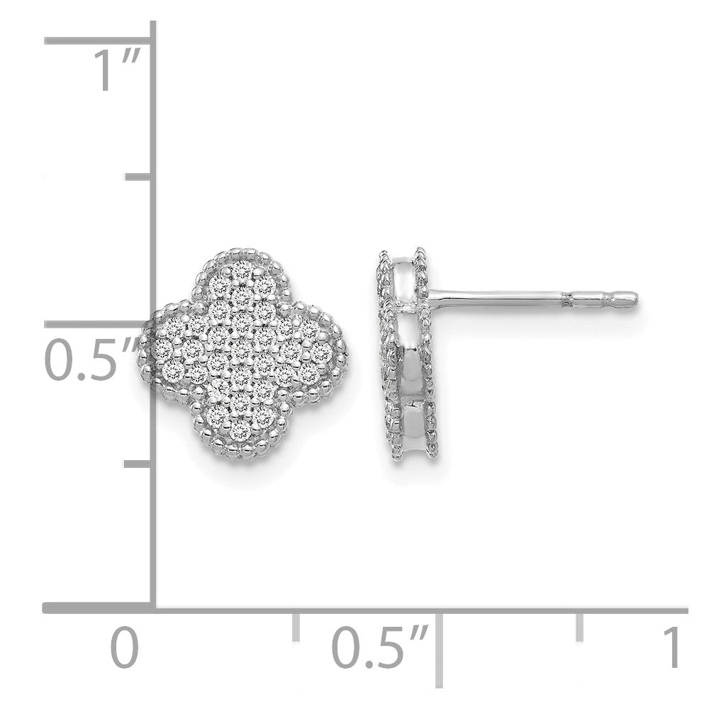 Diamond Quatrefoil Post Earrings