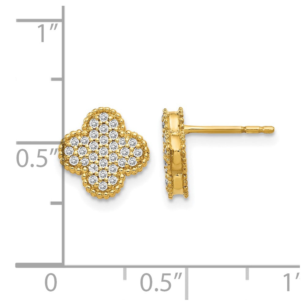 Diamond Quatrefoil Post Earrings