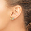 14k 1/20 carat Diamond Bow Post Earrings