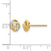 14k 1/8 carat Diamond Love Knot Post Earrings