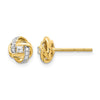 14k 1/8 carat Diamond Love Knot Post Earrings