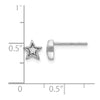 Gold Diamond Star Post Earrings