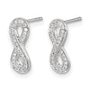 14k White Gold 1/6 carat Diamond Infinity Post Earrings