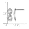 14k White Gold 1/6 carat Diamond Infinity Post Earrings