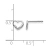 Gold Diamond Heart Post Earrings
