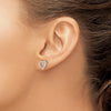 Diamond Heart Post Earrings