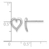 Diamond Heart Post Earrings